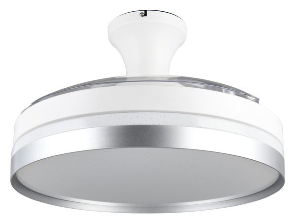Biała/w kolorze srebra lampa sufitowa LED Lindberg – Reality