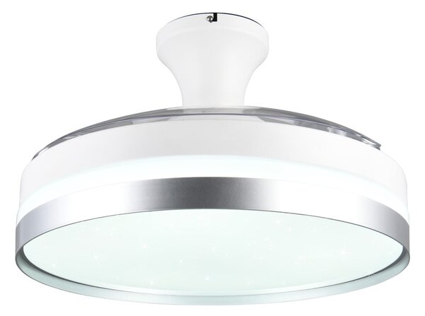 Biała/w kolorze srebra lampa sufitowa LED Lindberg – Reality