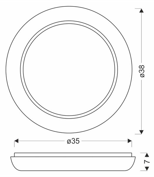Biała lampa sufitowa LED 38x38 cm Gilly – Candellux Lighting