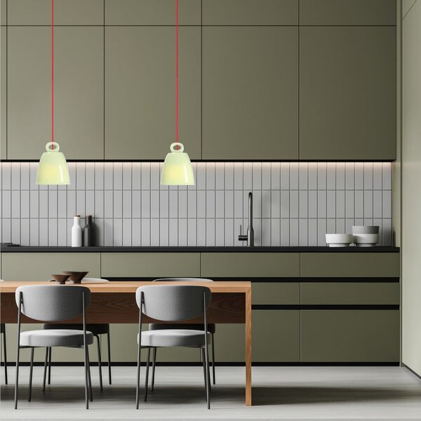 Zielony żyrandol dziecięcy z ceramicznym kloszem Sewilla – Candellux Lighting