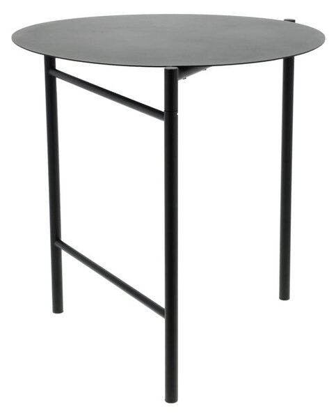 Czarny metalowy okrągły stół ø 70 cm Disc – Zone