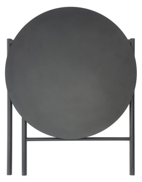 Czarny metalowy okrągły stół ø 70 cm Disc – Zone