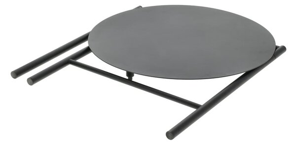 Czarny metalowy okrągły stół ø 70 cm Disc – Zone
