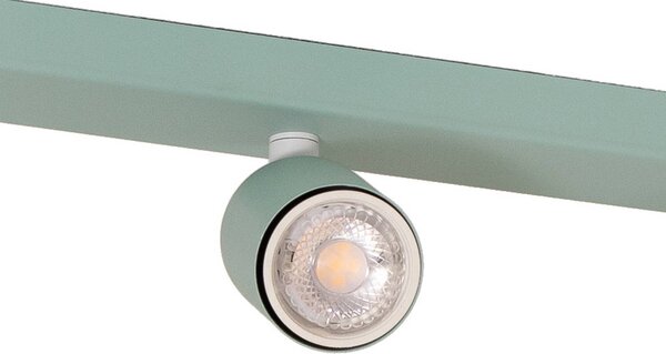 Reflektor sufitowy Livia, miętowo-zielony, 52 cm, 3-punktowa, metal, GU10 Livia TK Lighting, możliwość ściemniania, zielony, pokój dziecięcy, metal