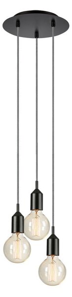 Czarna lampa wisząca 25x25 cm Bronx – Markslöjd