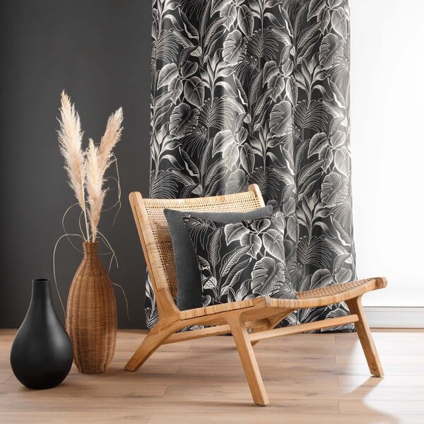 Czarno-biała zasłona 140x260 cm Cabana – douceur d'intérieur