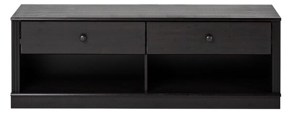 Ciemnobrązowa szafka pod TV z litego drewna sosnowego 137x47 cm Anita – Støraa