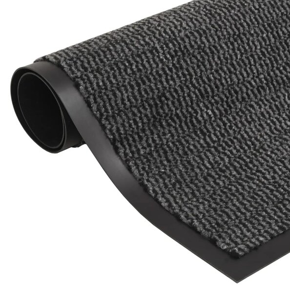 Antracytowa prostokątna wycieraczka przed drzwi 80 x 120 cm N5-N87