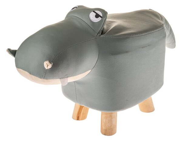 Szary stołek dziecięcy Hippo – Dakls