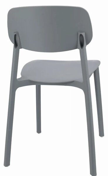 Szare minimalistyczne krzesło do ogrodu W5-F02