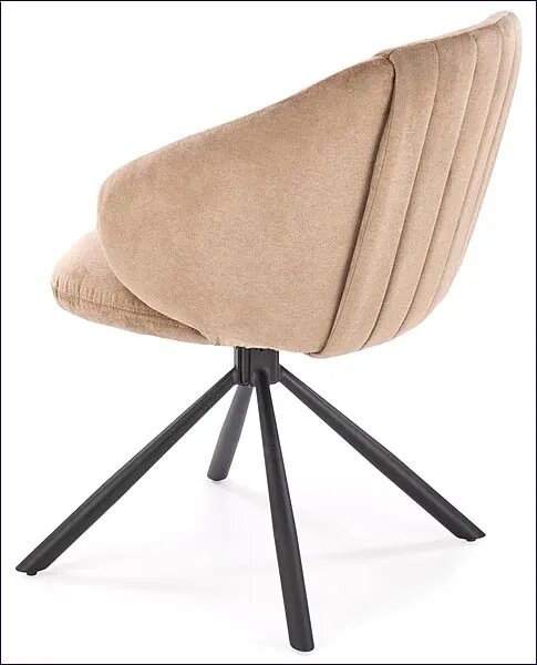Beżowe krzesło z obrotowym siedziskiem E0-D43