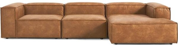 Narożna sofa modułowa ze skóry z recyklingu Lennon