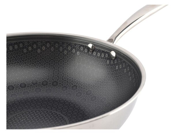 Patelnia z powłoką nieprzywierającą wok ze stali nierdzewnej ø 31,5 cm Fusion – BonBistro