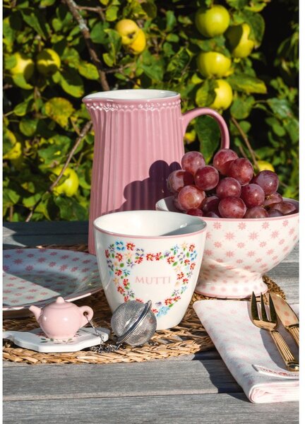 Różowa porcelanowa miska na zupę Green Gate Laurie, ø 15 cm