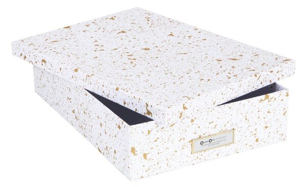 Pudełko w biało-złotym kolorze Bigso Box of Sweden Oskar