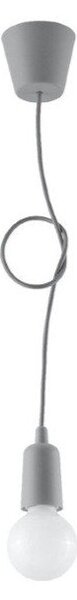 Szara lampa wisząca ø 5 cm Rene – Sollux