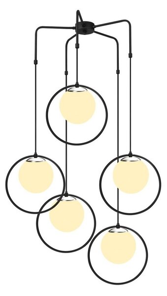 Czarna metalowa lampa wisząca Opviq lights Satyros