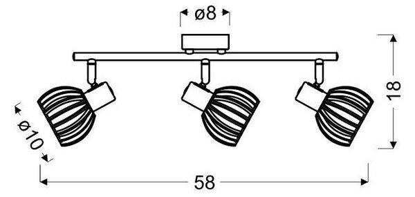 Biało-naturalna lampa sufitowa ø 10 cm Atarri – Candellux Lighting