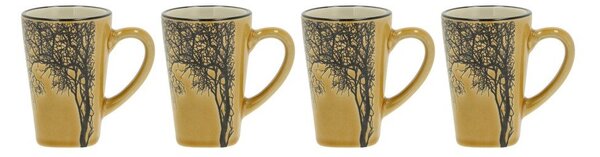 Żółte kamionkowe kubki na espresso zestaw 4 szt. 100 ml Hela – Villa Collection