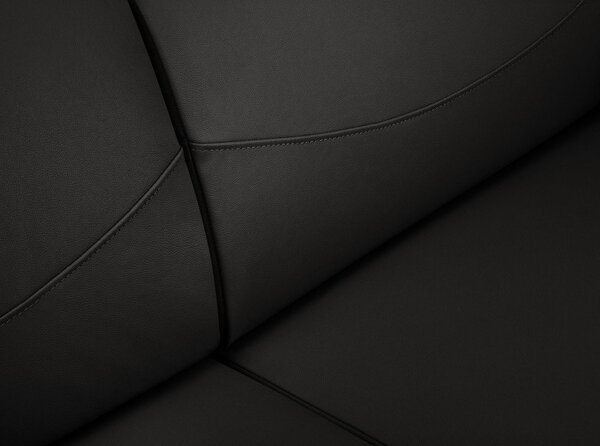 Czarna skórzana sofa Windsor & Co Sofas Neso, 235x90 cm