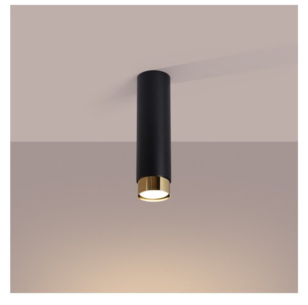 Lampa sufitowa w czarno-złotym kolorze Crown – Sollux