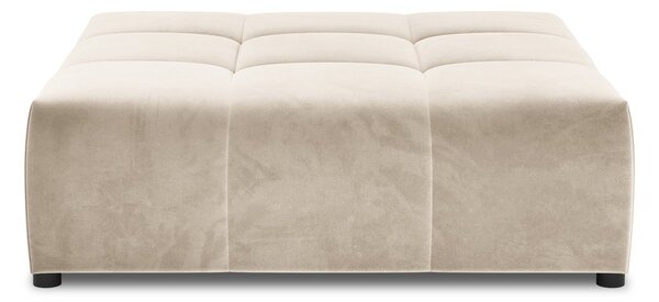 Beżowy aksamitny podnóżek Rome Velvet – Cosmopolitan Design