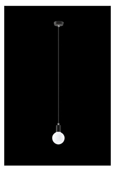 Czarna lampa wisząca Sollux Bombilla