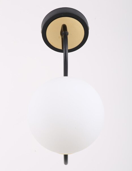 Czarno-biały kinkiet ø 15 cm Oslo – Squid Lighting