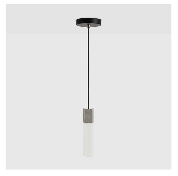 Szara lampa wisząca ze ściemniaczem ø 6 cm Basalt – tala