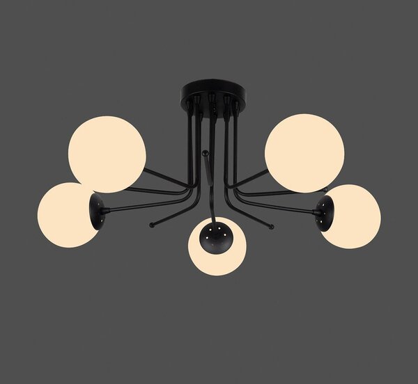 Czarna lampa sufitowa Squid Lighting Star, wys. 34 cm