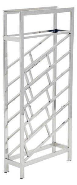 Metalowy regał na wino w kolorze srebra z połyskiem liczba butelek 24 Barolo – Premier Housewares