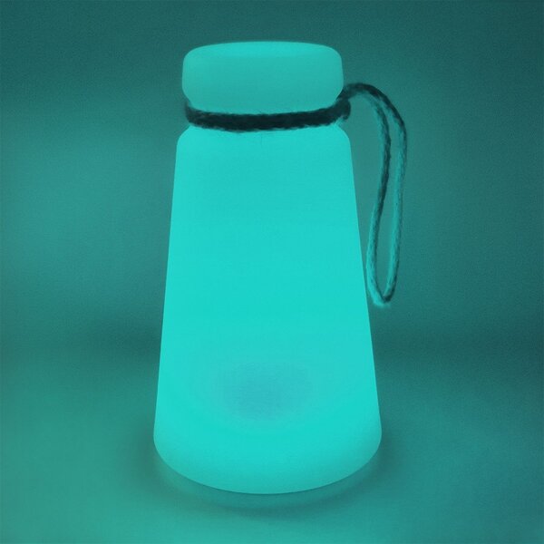 Biało-brązowa lampa stołowa LED (wysokość 20 cm) Bruno – Fischer & Honsel