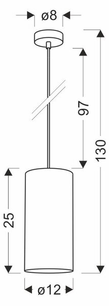 Jasnobrązowa lampa wisząca ø 12 cm Ballo – Candellux Lighting
