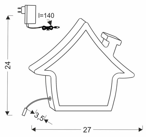 Niebieska lampka dziecięca House – Candellux Lighting