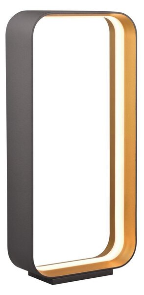 Czarna lampa stołowa LED ze sterowaniem głosowym/mobilną aplikacją i metalowym kloszem (wysokość 61 cm) Cizione – CINQUE