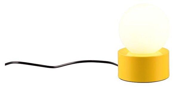 Żółta lampa stołowa ze szklanym kloszem (wys. 17 cm) Countess – Reality