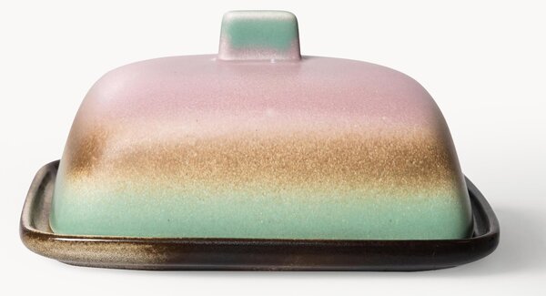 Ręcznie wykonana maselniczka z kamionki Reactive Glaze