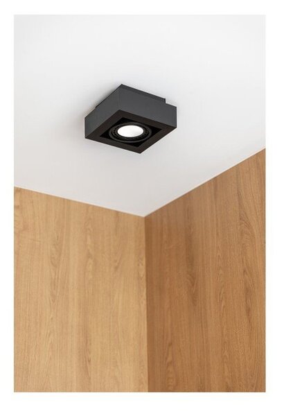 Czarna lampa sufitowa z metalowym kloszem 18,5x18,5 cm Loid – GTV