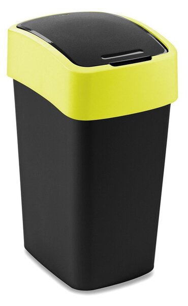 Żółty/czarny plastikowy kosz na śmieci do segregacji odpadów 25 l Flip Bin – Curver