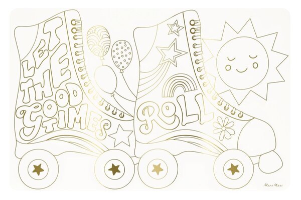 Papierowe maty stołowe zestaw 8 szt. 28x42.5 cm Happy Icons – Meri Meri