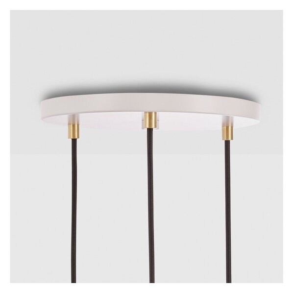 Biało-naturalna lampa wisząca ze ściemniaczem ø 25 cm – tala