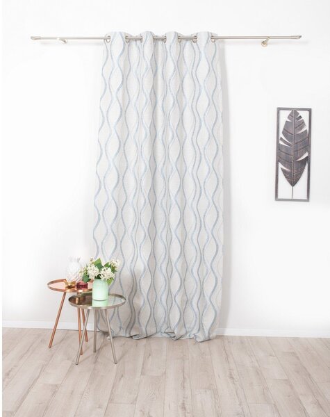 Żółto-niebieska zasłona 140x245 cm Arcade – Mendola Fabrics