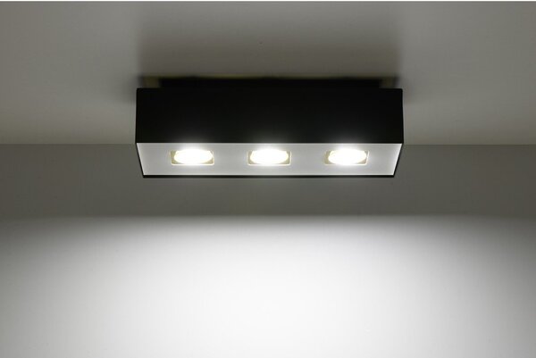 Czarna lampa sufitowa Sollux Hydra 3