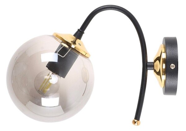 Czarno-szary kinkiet ø 15 cm Yoyo – Squid Lighting