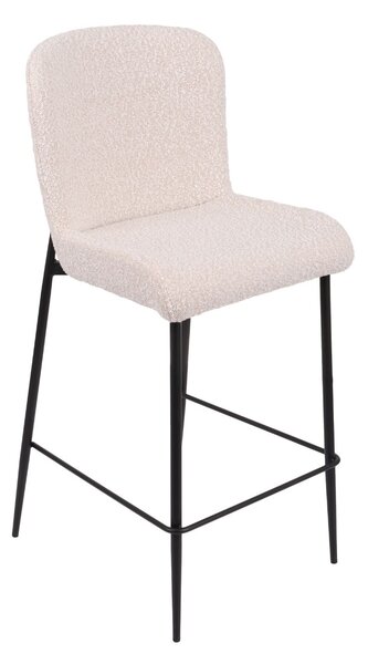 Hoker do kuchni Willow, tapicerowane, kremowe, boucle