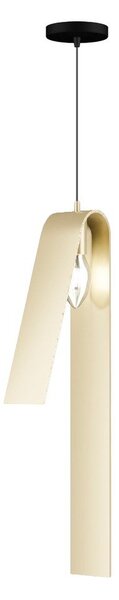 Lampa wisząca w czarno-złotym kolorze z metalowym kloszem Fold – Squid Lighting