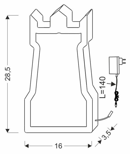 Różowa lampka dziecięca Tower – Candellux Lighting