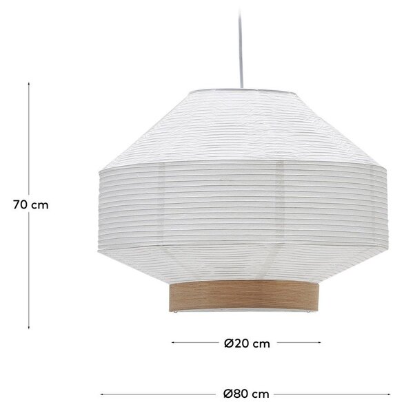 Biały abażur ø 80 cm Hila – Kave Home