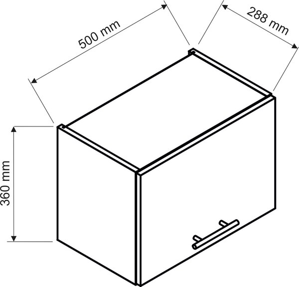 Wisząca szafka na okap 50 cm D5-R81