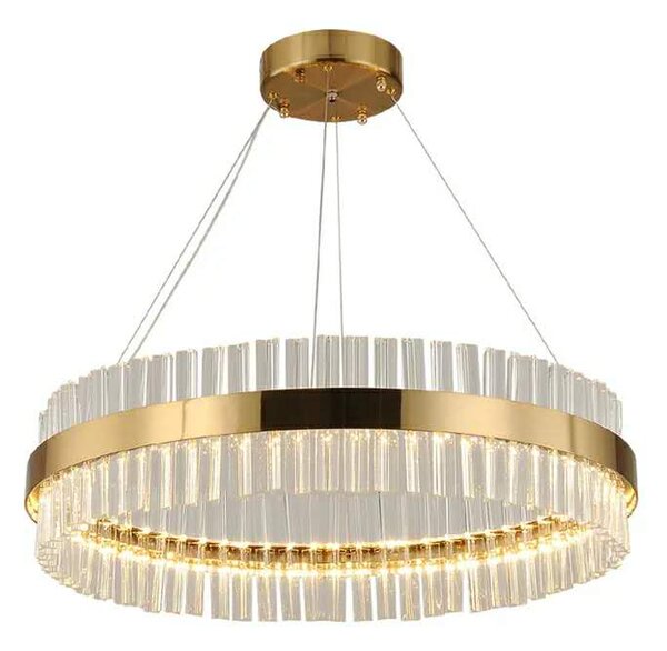 MONAKO piękny złoty żyrandol LED z kryształami Ø40 cm 11520